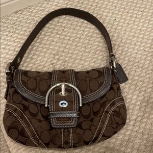 Coach brown monogram purse
